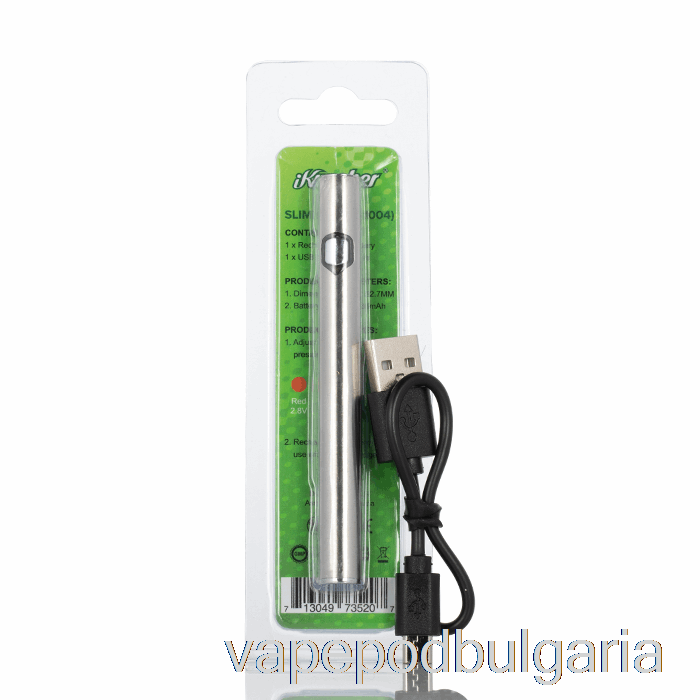 Vape Течности Ikrusher Slim Pen изпарител батерия сребро